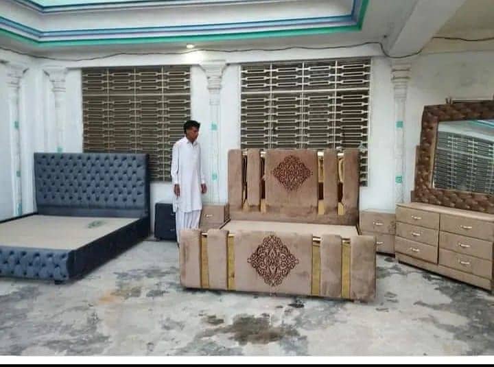 Bed / bed set / king size bed / double bed / poshish bed /side tables 9