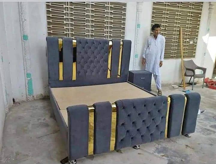 Bed / bed set / king size bed / double bed / poshish bed /side tables 10