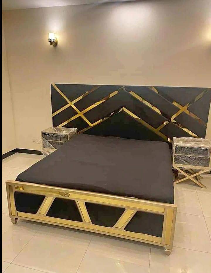 Bed / bed set / king size bed / double bed / poshish bed /side tables 11