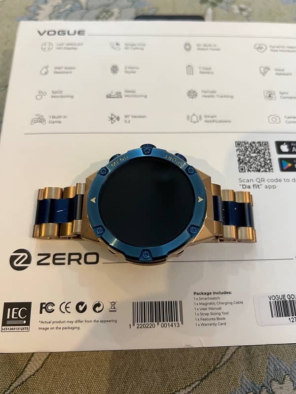 Zero Vogue with 3 straps complete box 8 months warranty 2
