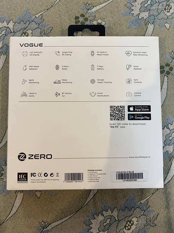 Zero Vogue with 3 straps complete box 8 months warranty 4