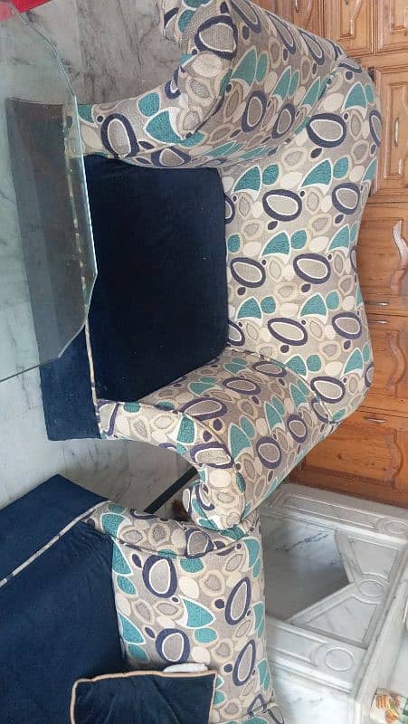 6 seater sofa set slightly used 0