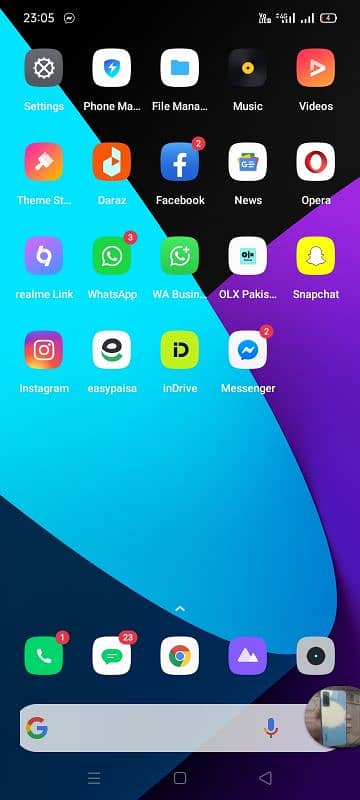 Realme 5 4/64 DSLR camera Glass break with Box totally original 0