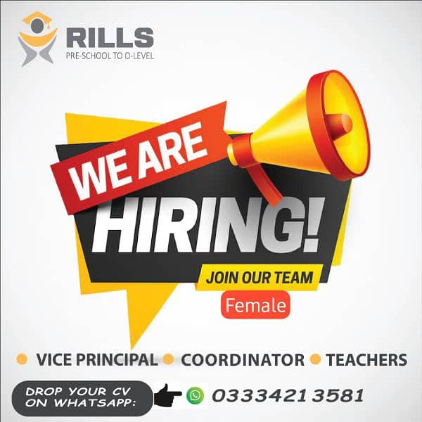 We Need Vice Principal Coordinator Teachers 0