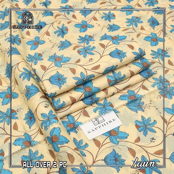 Bin Saeed, Sapphire,  Bareeze  Design Printed 2 PC  Collection 2