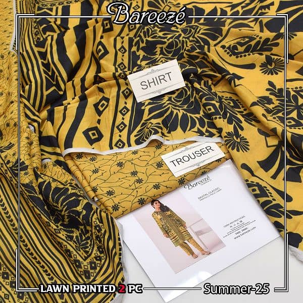 Bin Saeed, Sapphire,  Bareeze  Design Printed 2 PC  Collection 5