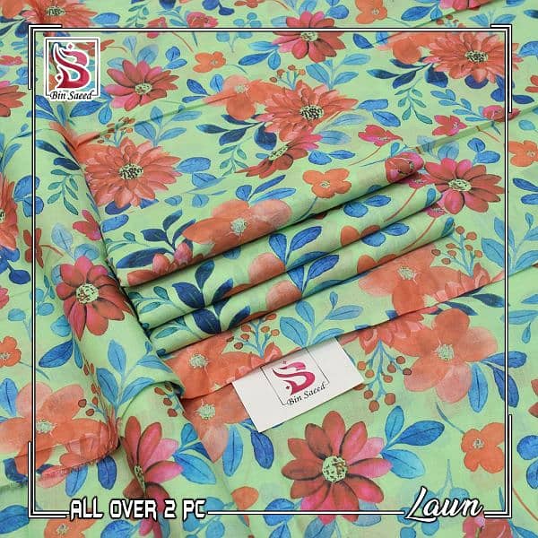 Bin Saeed, Sapphire,  Bareeze  Design Printed 2 PC  Collection 11