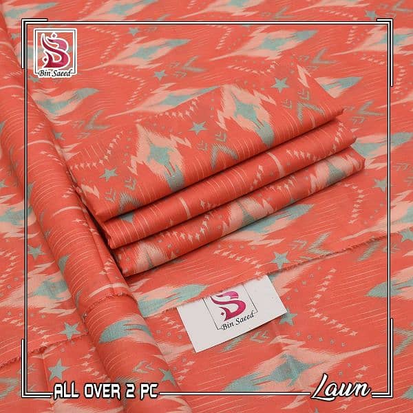 Bin Saeed, Sapphire,  Bareeze  Design Printed 2 PC  Collection 13