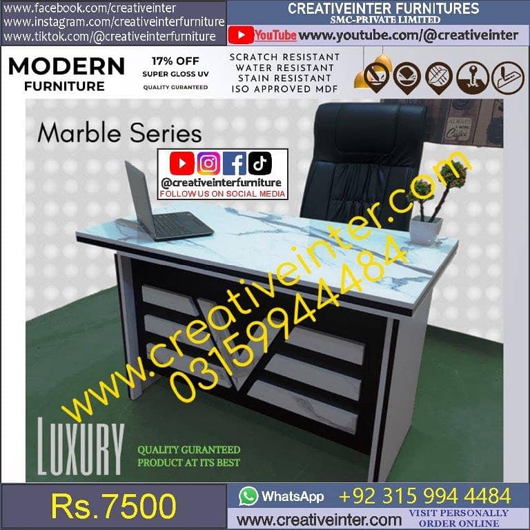 Office Table Modern Desktop Computer Desk Gaming PC Laptop Desk Work 19