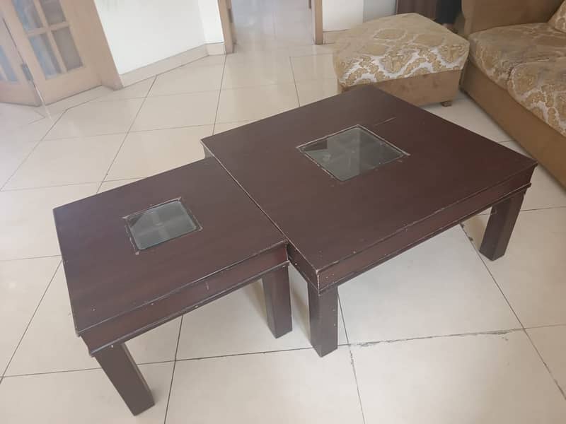 Wooden centre table set of 3 1