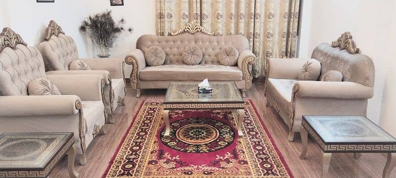 7 Seater sofa set / Sofa Set /Console/ Center Table /Luxury Sofa Set 1