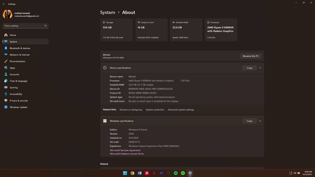 Alienware M17 R5 | Ryzen 9 | RX 6850M XT | 360Hz | All-AMD Beast 4