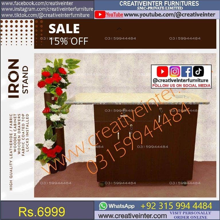 Iron Stand Dressing Cupboard Almari istri press wardrobe iron cloth 12