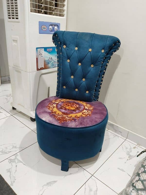 Two Beautiful Sofa Chairs and One Round Table for Sale. 0
