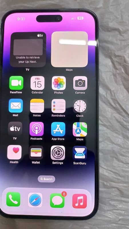 14pro max 256gb deep purple colour PTA Approved e sim and physical 0