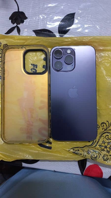 14pro max 256gb deep purple colour PTA Approved e sim and physical 4