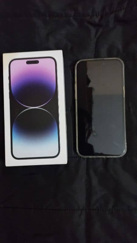 14pro max 256gb deep purple colour PTA Approved e sim and physical 5