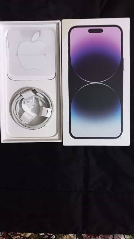 14pro max 256gb deep purple colour PTA Approved e sim and physical 6