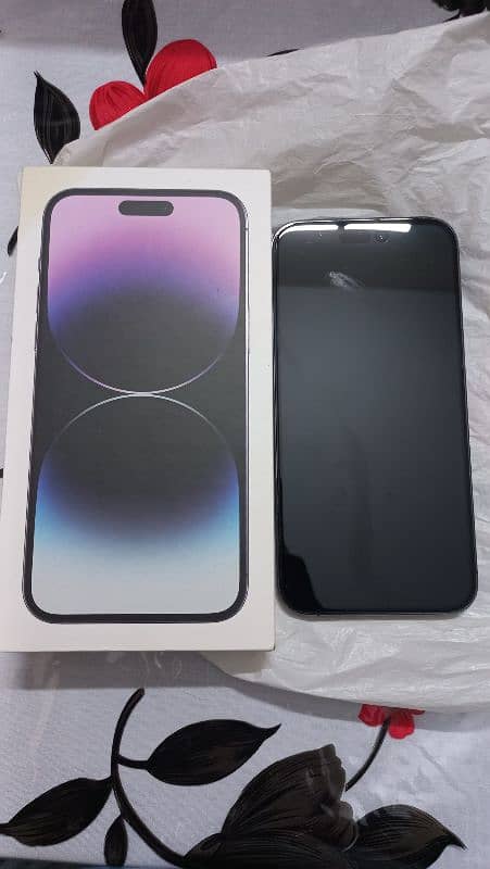 14pro max 256gb deep purple colour PTA Approved e sim and physical 7