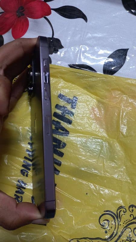 14pro max 256gb deep purple colour PTA Approved e sim and physical 9