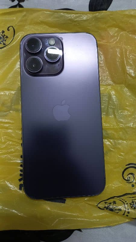 14pro max 256gb deep purple colour PTA Approved e sim and physical 10