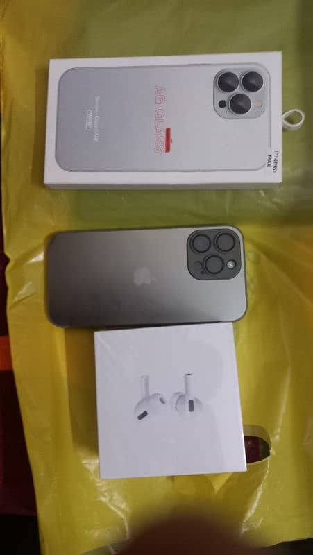 14pro max 256gb deep purple colour PTA Approved e sim and physical 11