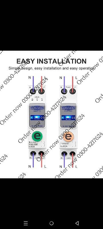 ewelink TOMZN 1P+N 63A 220V WIFI solar Smart home Switch Energy Meter 11