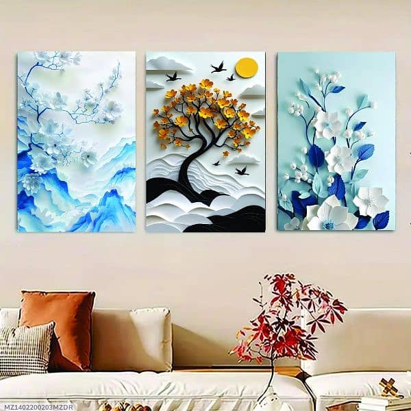 Multicolour Tree Design Wall Art 0
