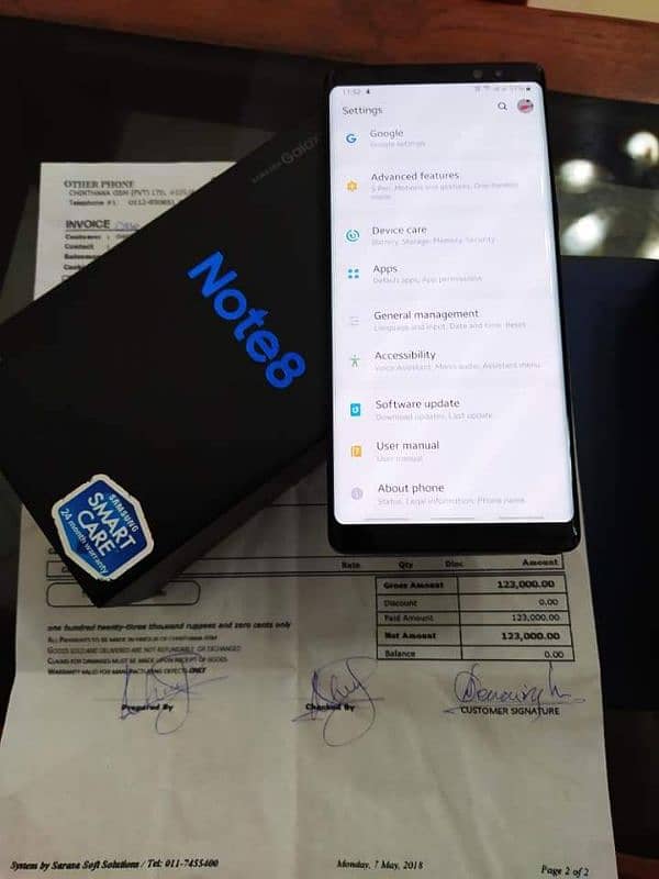 Samsung note 8 6 gb ram 64 gb memory free home delivery 0