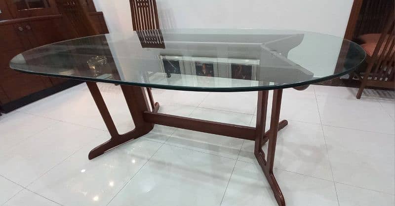 Glass top dining table 4