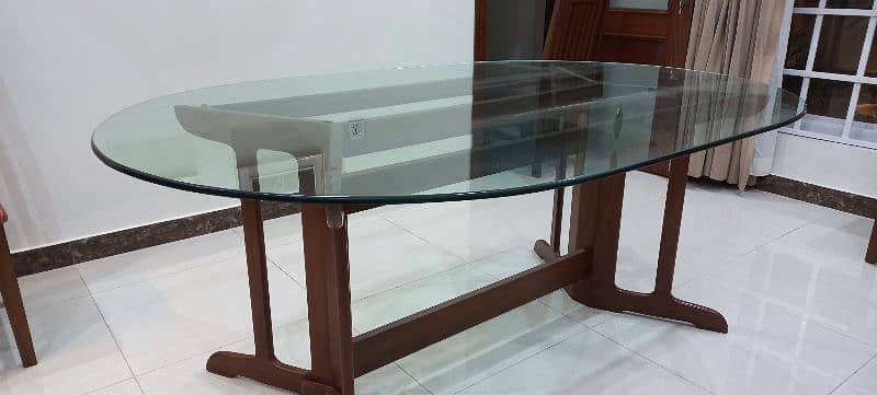 Glass top dining table 7