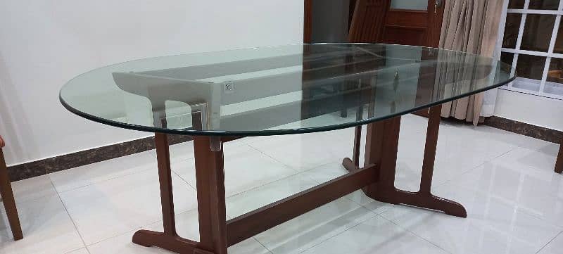 Glass top dining table 8