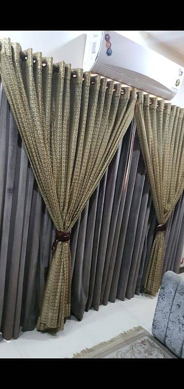 beautiful velvet curtains with net curtains 4 pcs