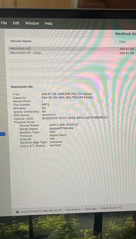 Macbook air M2 15’, 8/512 5