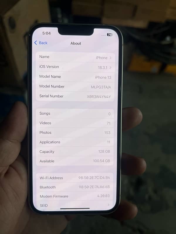 iphone 13  128gb pta approved 12
