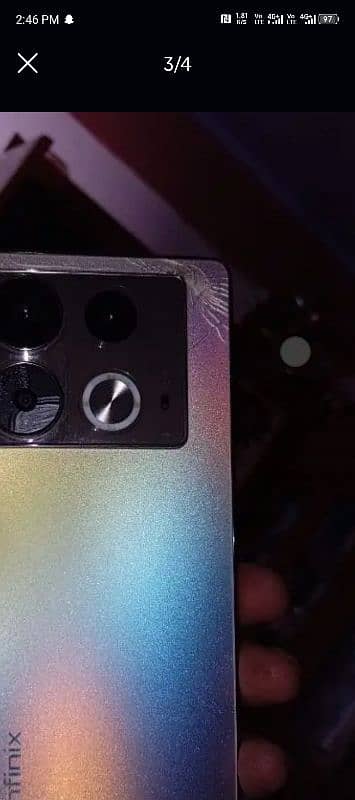 infinx Note 40 box or chger Sat ha  3 Mont warnit ha abi 1