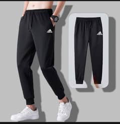 Men's Plain Black polyester jogger pants
