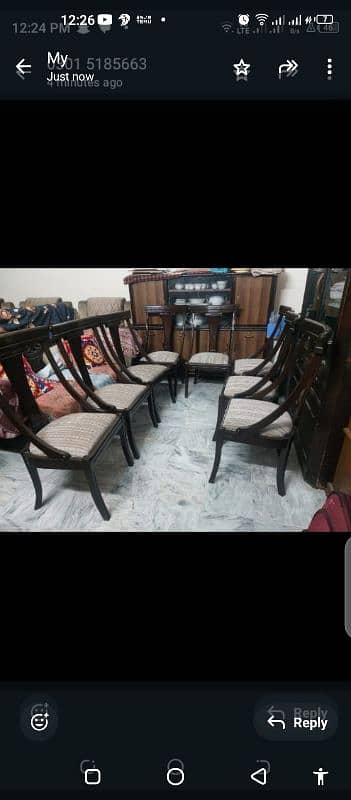 8 seater sheesham wood dinning table 1