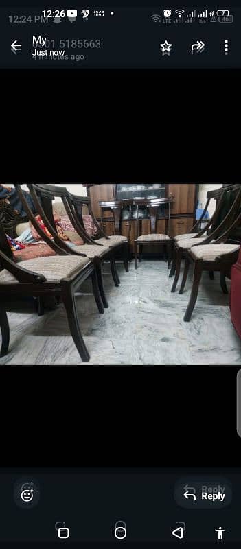 8 seater sheesham wood dinning table 2