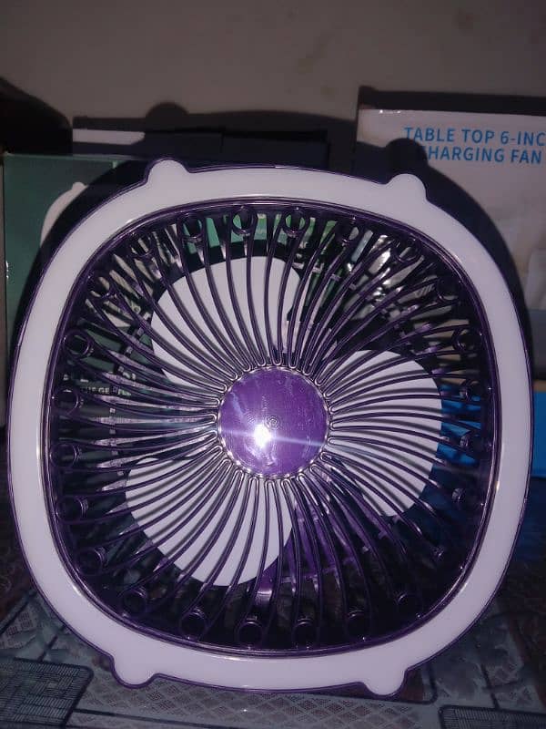 Charging fan with light High speed 1