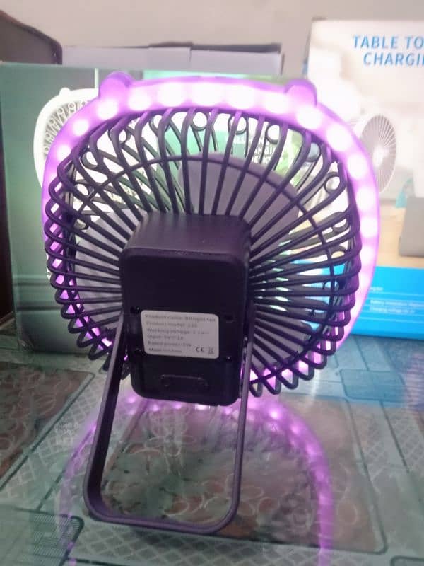 Charging fan with light High speed 2