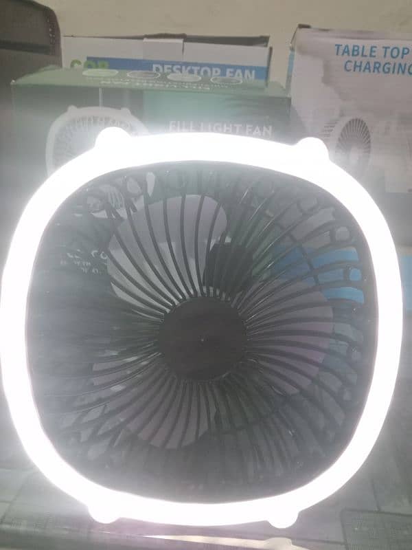 Charging fan with light High speed 3