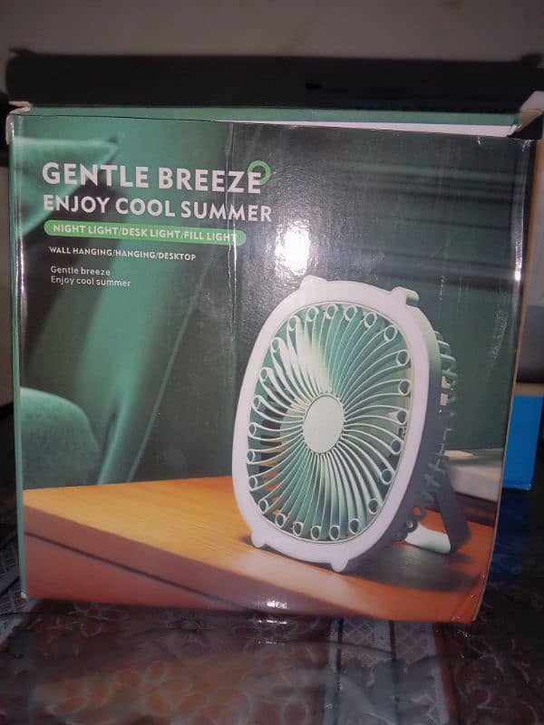 Charging fan with light High speed 6