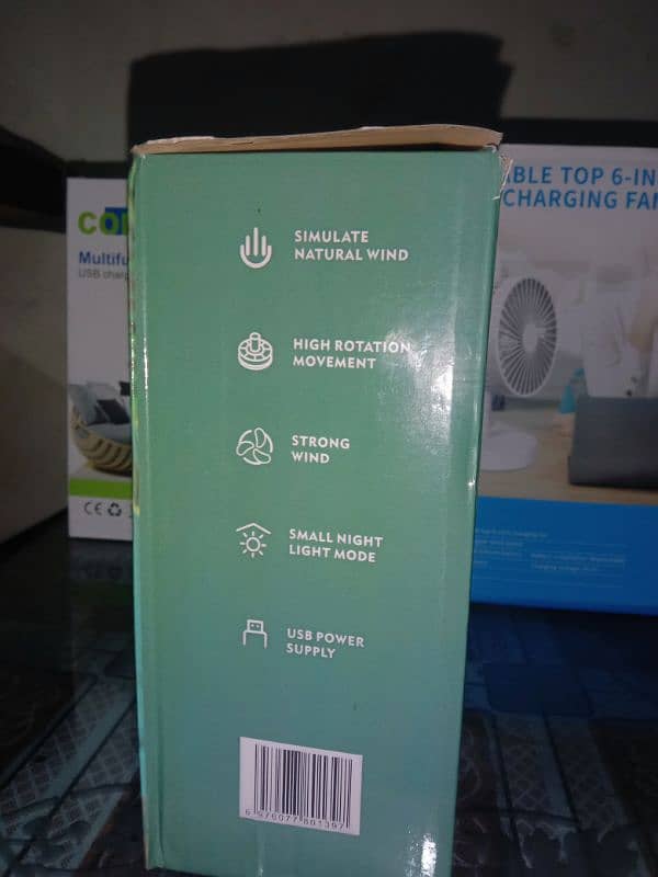 Charging fan with light High speed 7
