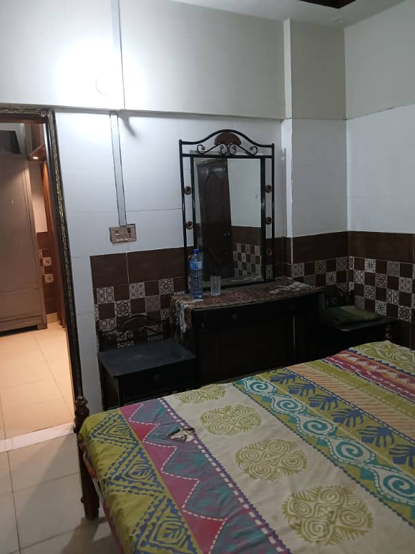 Furnished Flat Available. Near Johar-Mor Karachi. 3