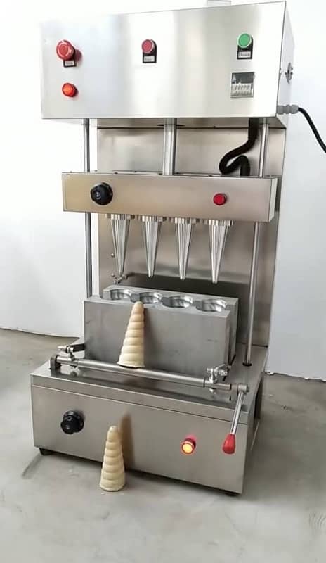 Chocolate fountain Cone maker Tawa Ice cream pizza cone machine coffee 15