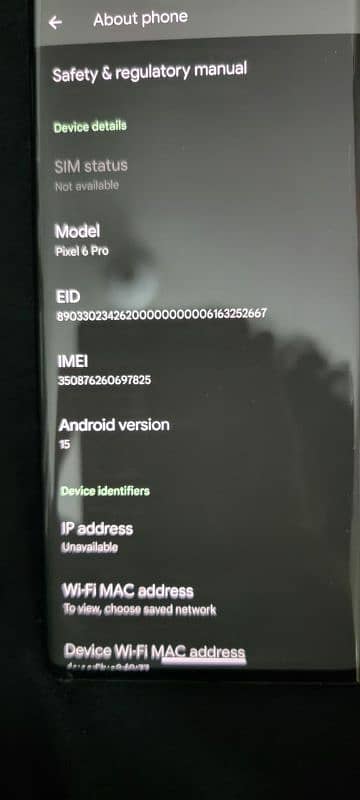 Google pixel 6 pro 1