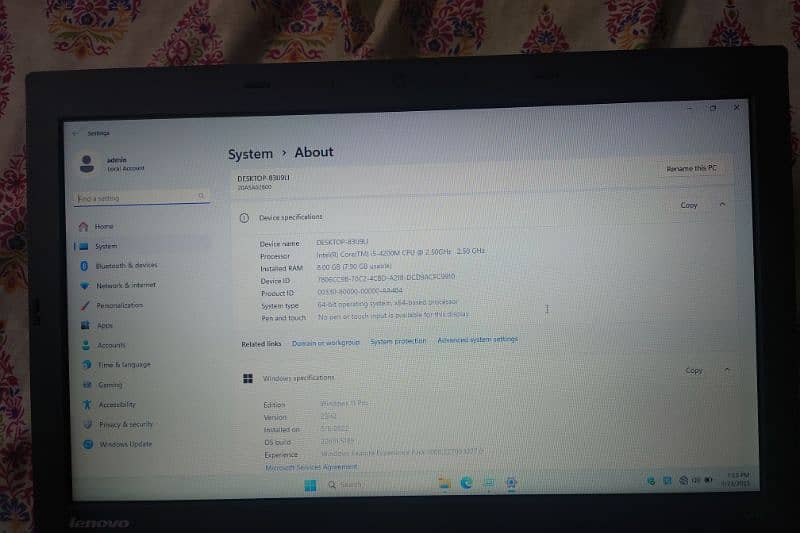 i5 4h gen Lenovo laptop 4