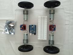 Robotic car with Arduino UNO and L298n motor driver.
