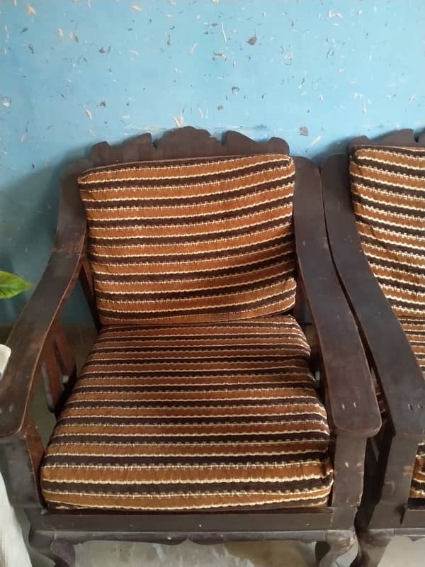 5 seater sofa set with table sheesham wood 3